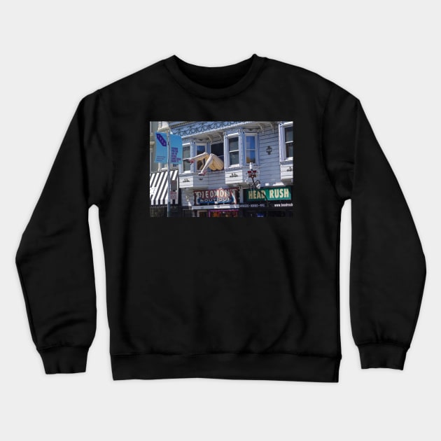 Haight and Ashbury Legs San Francisco CA Haight Street Crewneck Sweatshirt by WayneOxfordPh